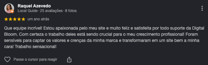 Depoimento de Raquel Azevedo